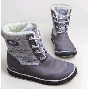 KEEN Youth Girls Kids Elsa Winter Insulated Waterproof Snow Purple Boots Sz 2